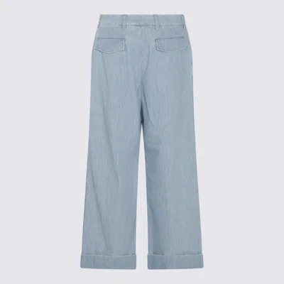Shop Valentino Garavani Trousers In Blue