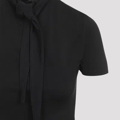 Jil Sander High-neck Viscose Midi Dress In Black