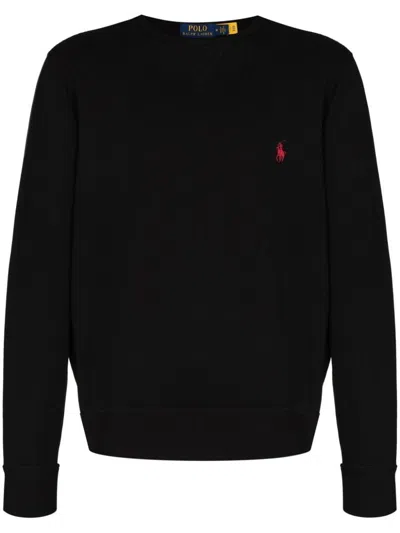 Polo Ralph Lauren Polo Pony Crew-neck Sweatshirt Clothing In Black