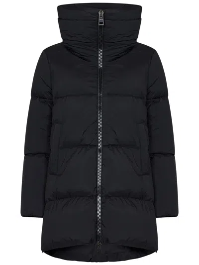 Herno Black Down Padded Coat In Black
