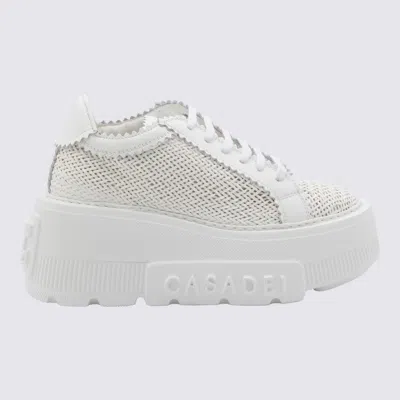 Casadei Silver Platform Sneaker Sneakers In White