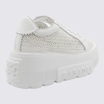 Casadei Silver Platform Sneaker Sneakers In White
