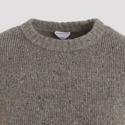 Bottega Veneta Knitted Crewneck Sweater In Grey