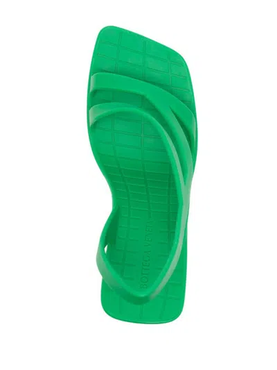 Bottega Veneta Green Jimbo Heeled Sandals In Multi