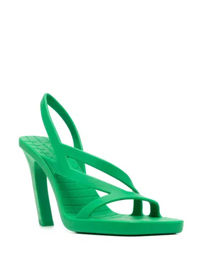 Bottega Veneta Green Jimbo Heeled Sandals In Multi