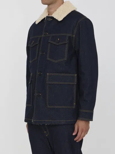 Golden Goose Marsha Caban Jacket In Blue