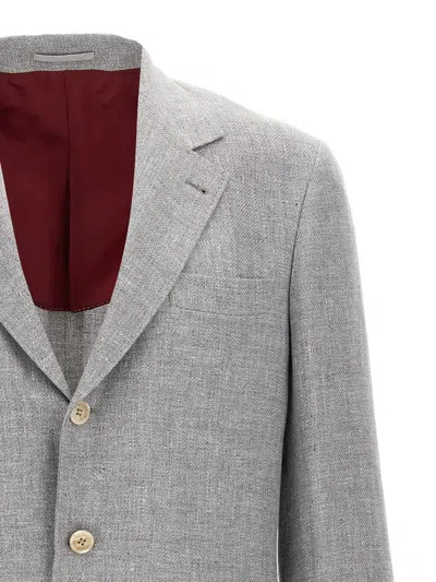Brunello Cucinelli Blazer Jacket In Gray