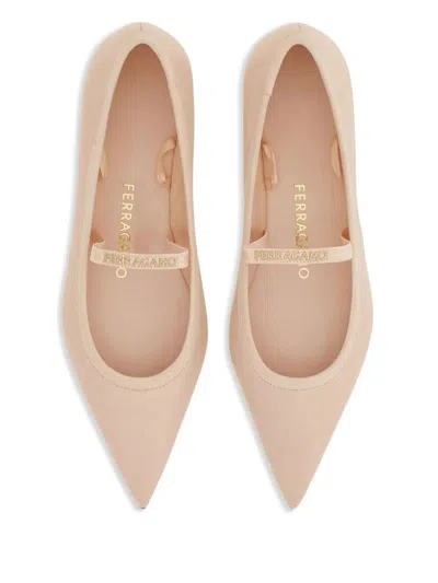 Ferragamo Women Carice Ballet Flat With Ankle Ribbon In Multicolor