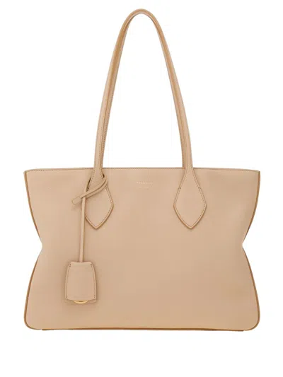 Shop Ferragamo Salvatore  Tote (m) Bags In Beige