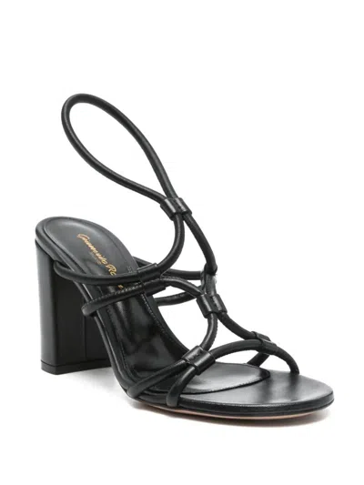 Gianvito Rossi 85mm Strappy Block Heel Sandals In Black