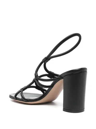 Gianvito Rossi 85mm Strappy Block Heel Sandals In Black