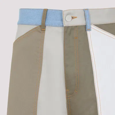 Givenchy Patchwork Straight-leg Jeans In Beige