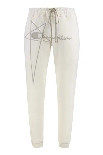 Rick Owens X Champion Cotton Track Pants In Green