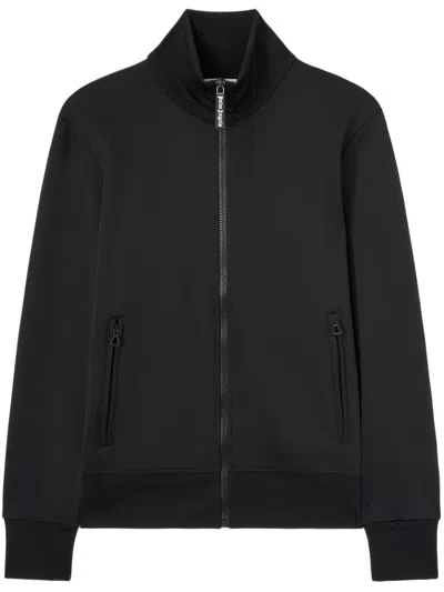 Palm Angels Curved Logo Track Jacket In Black  