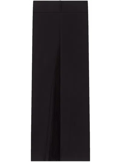 Courrèges Tailored Black Trousers With Unique Fringe Detail In Black