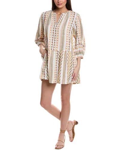 Velvet By Graham & Spencer Embroidered Mini Dress In White