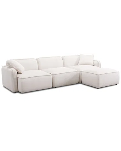 Tov Furniture Travie Performance Corduroy Velvet 4pc Modular Sectional