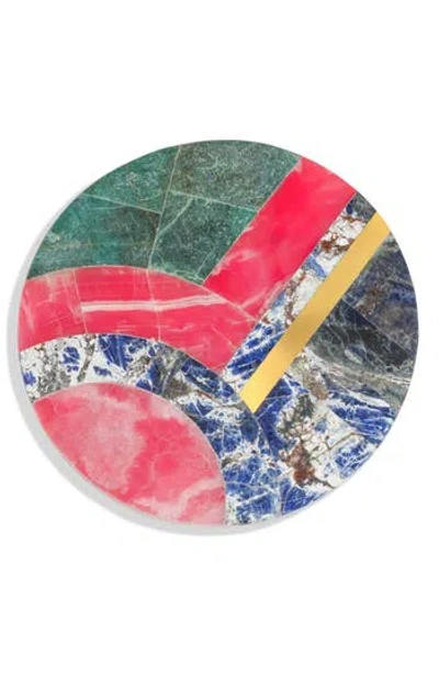 Tiramisu Celestial Harmony Marble Platter In Pink Multi