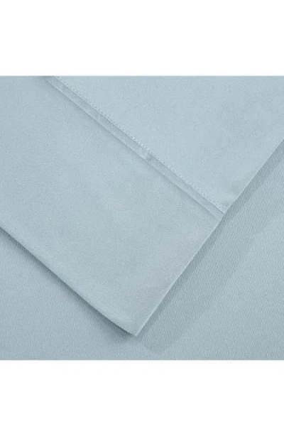 Modern Threads Solid Microfiber Sheet Set In Blue Mist