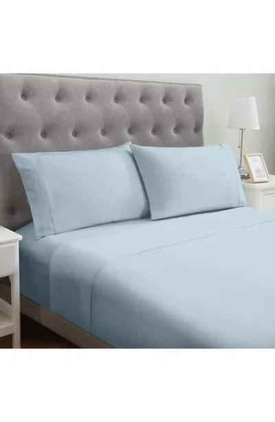 Modern Threads Solid Microfiber Sheet Set In Blue Mist