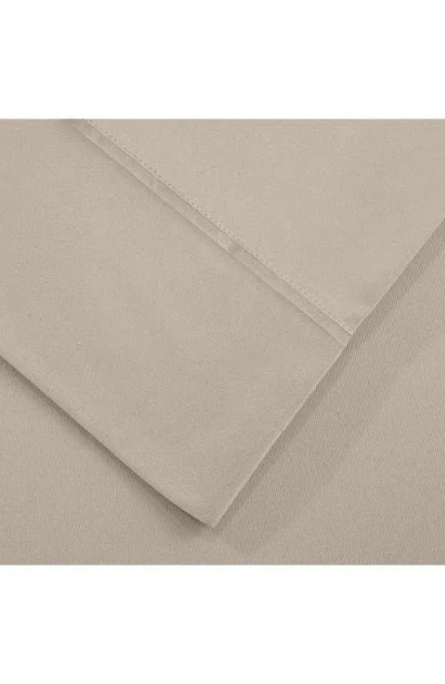 Modern Threads Solid Microfiber Sheet Set In Khaki