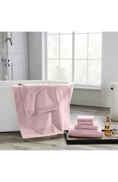 Modern Threads Waffle Rib 6-piece Towel Set In Petal