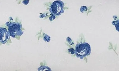 Modern Threads Rose Print Microfiber Sheet Set In Blueberry