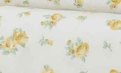 Modern Threads Rose Print Microfiber Sheet Set In Gold