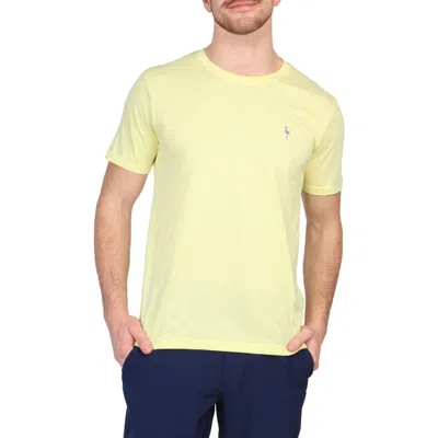 Tailorbyrd Mélange Crewneck T-shirt In Lemon Yellow
