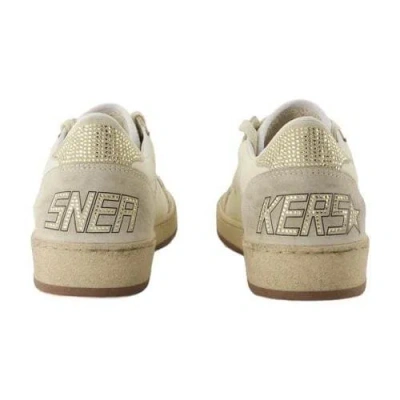 Golden Goose Women's Ballstar Leather Sneakers In Eggnog/white