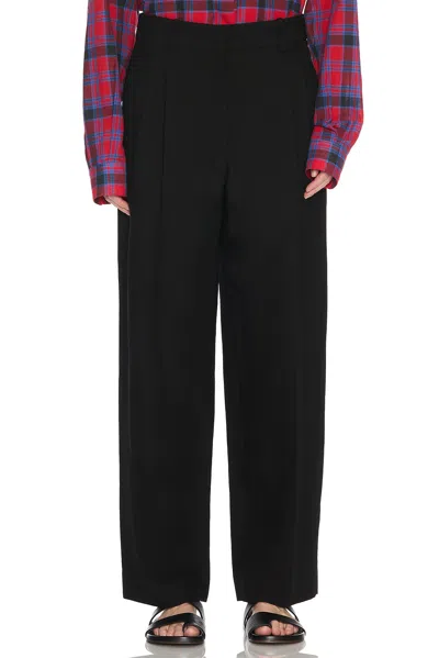 The Row Pipa Wide-leg Tailored Trousers In Black