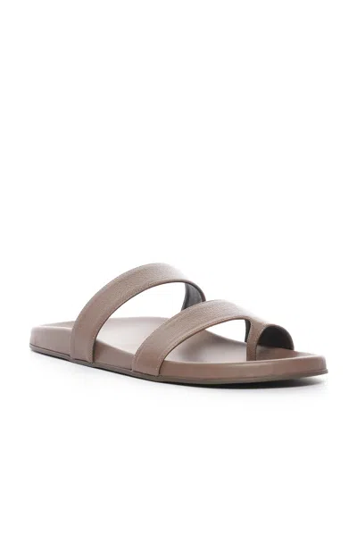 The Row Hugh Leather Sandals In Light Brown