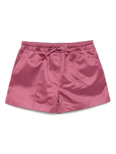 Tom Ford Shiny Rayon Satin Pj Shorts In Pink