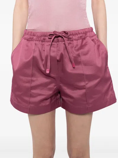 Tom Ford Shiny Rayon Satin Pj Shorts In Pink