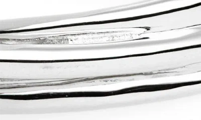 Completedworks Coil Hinged Bangle In Silver Plated