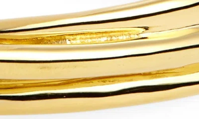 Completedworks Coil Hinged Bangle In 18ct Gold Plated