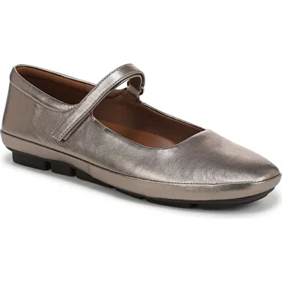Naturalizer Women's Behold Round Toe Mary Jane Flats In Warm Silver