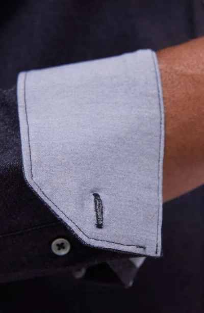 Bugatchi Jimmy Ooohcotton® Solid Button-up Shirt In Blue