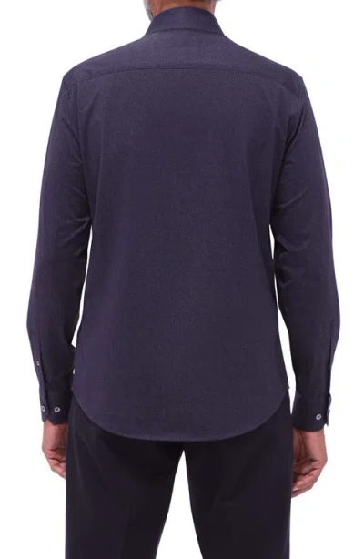 Bugatchi Jimmy Ooohcotton® Solid Button-up Shirt In Blue