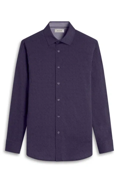 Bugatchi Jimmy Ooohcotton® Solid Button-up Shirt In Blue