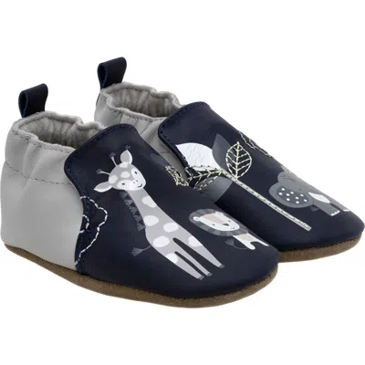 Robeez ® Hello World Crib Shoe In Navy