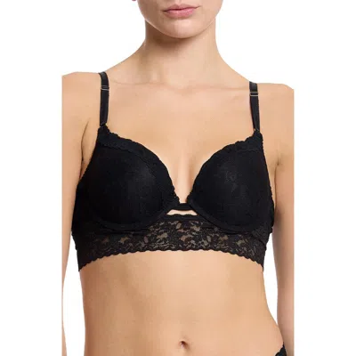 Hanky Panky Signature Lace Underwire Push-up Bra In Black