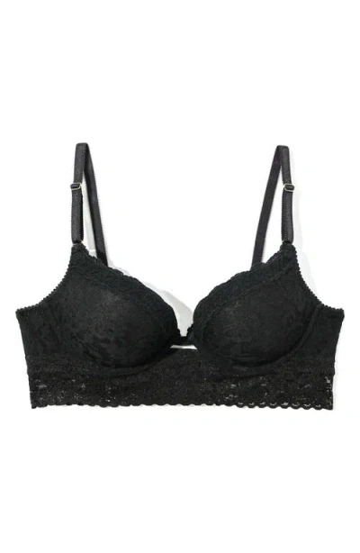 Hanky Panky Signature Lace Underwire Push-up Bra In Black