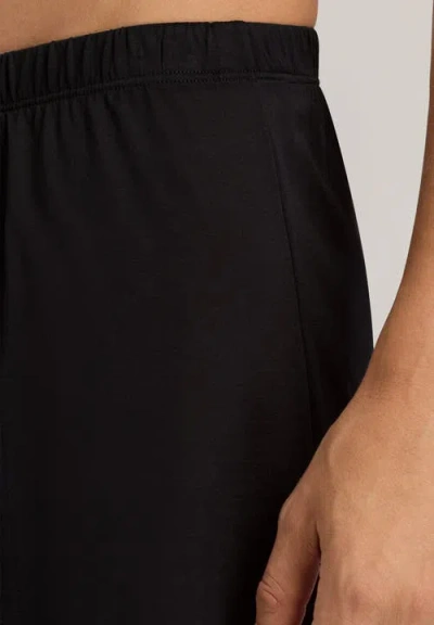 Hanro Cotton Sporty Button Fly Cotton Boxer In Black