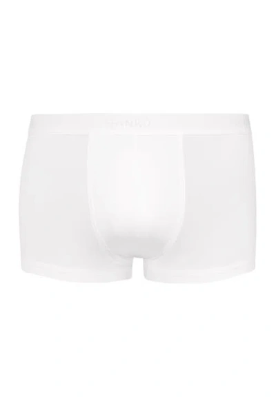 Hanro Stretch Cotton Essentials Long-leg Boxer Briefs In White