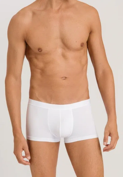 Hanro Stretch Cotton Essentials Long-leg Boxer Briefs In White