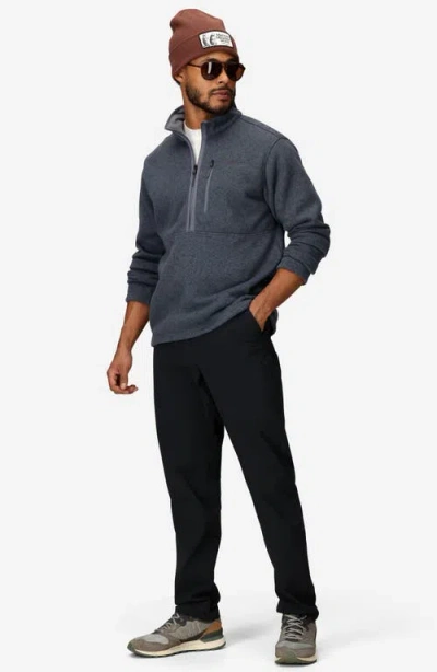 Marmot Men's Drop Line Half Zip Sweatshirt In Steel Onyx Heather