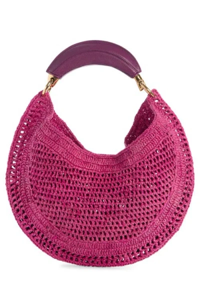 Chloé Chloe Women Fuchsia Raffia Banana Handbag In Pink