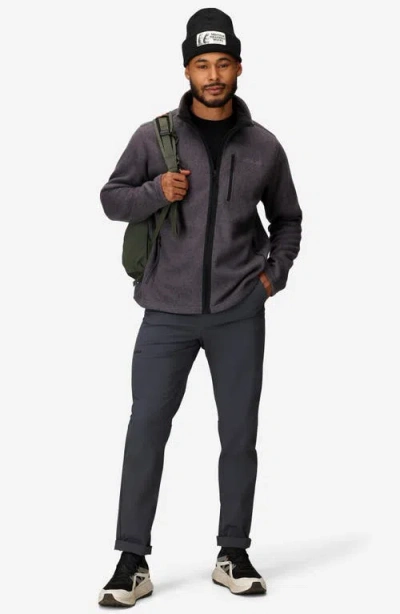 Marmot Drop Line Heathered Fleece Jacket In Black