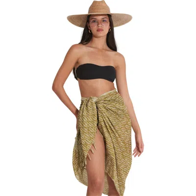 Gottex Beach Life Fall4u Swim Cover Up Sarong In Multi/grn